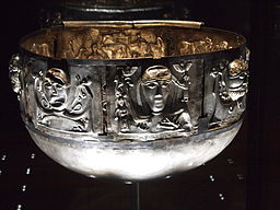 The Gundestrup Cauldron. You could spend a lifetime thinking about the imagery on this thing. Nationalmuseet [CC BY-SA 3.0 (http://creativecommons.org/licenses/by-sa/3.0) or CC BY-SA 3.0 (http://creativecommons.org/licenses/by-sa/3.0)], via Wikimedia Commons