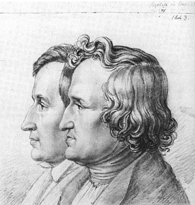 Jacob and William Grimm--a couple of real folklorists! Don't they look interesting?
